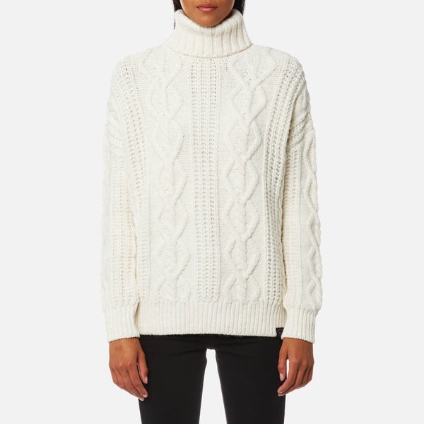 Superdry Women's Esmay Cable Knitted Jumper - Cream