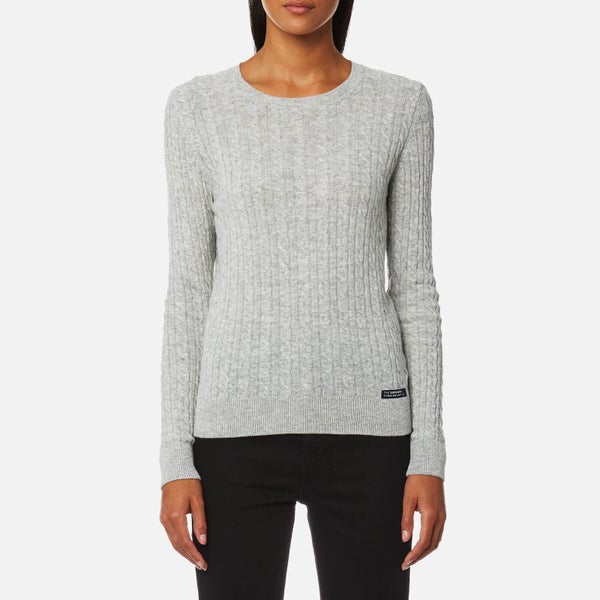 Superdry Women's Luxe Mini Cable Knitted Jumper - Grey Marl