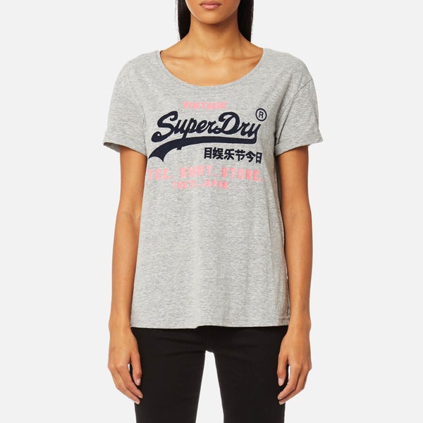 Superdry Women's Slim BF T-Shirt - Diner Grey Marl