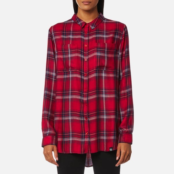 Superdry Women's Supersized Shirt - Red/Blue/White Check