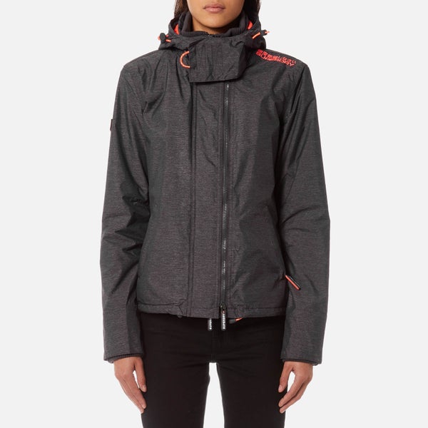 Superdry Women's Arctic Windcheater Jacket - Mid Charcoal Marl/Shock Coral