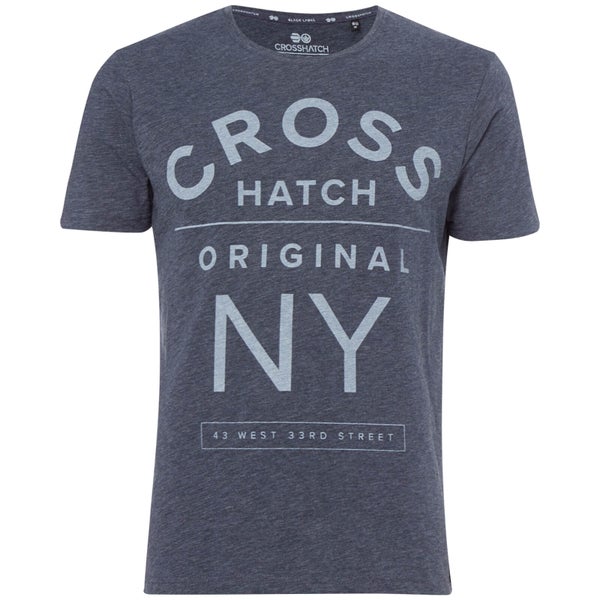 T-Shirt Homme Laramie Crosshatch - Bleu Marine