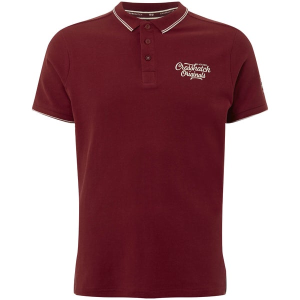 Crosshatch Men's Morristown Polo Shirt - Sun Dried Tomato