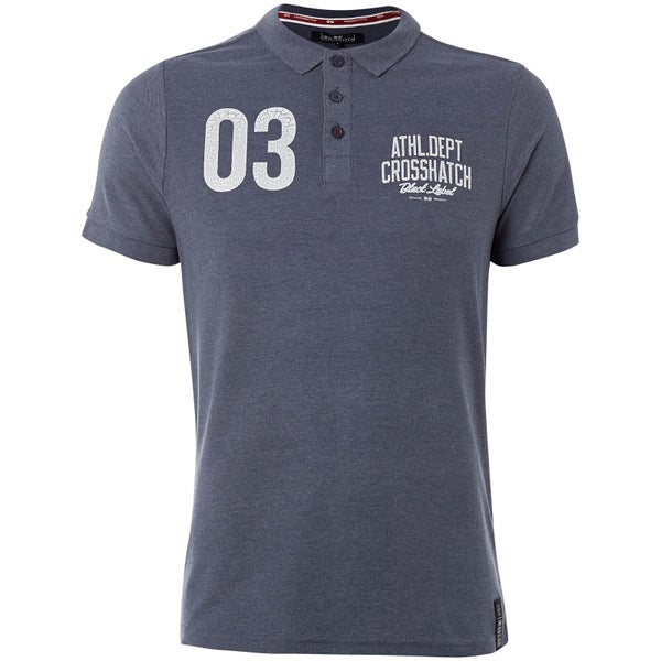 Crosshatch Men's Truman Polo Shirt - Mood Indigo Marl