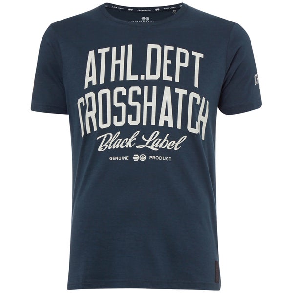 Crosshatch Men's Truman T-Shirt - Mood Indigo Marl