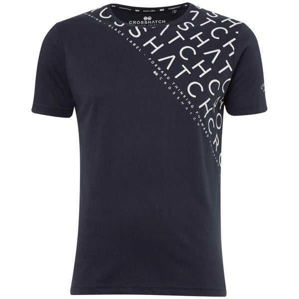 T-Shirt Homme Leeroy Crosshatch - Bleu Marine