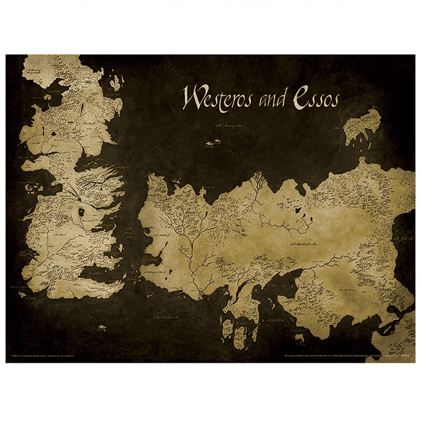 Poster Roulé Carte de Westeros - Game of Thrones