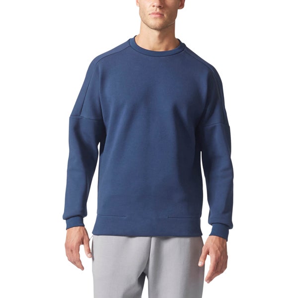 adidas Men's ZNE Training Crew Sweatshirt - Navy