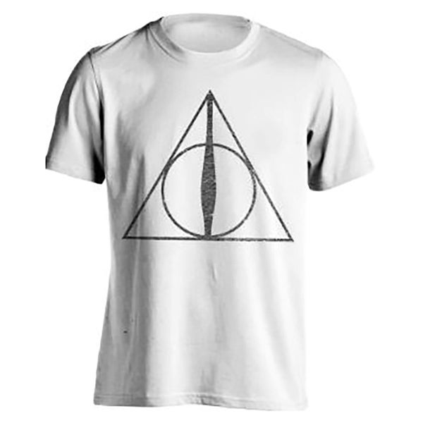 T-Shirt Homme Symboles Reliques de la Mort Harry Potter - Blanc