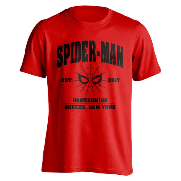 Marvel Spider-Man Men's Homecoming Queens NY T-Shirt - Red