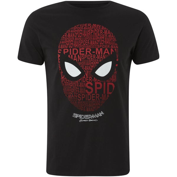 T-Shirt Homme Spider-Man Tête Marvel - Noir