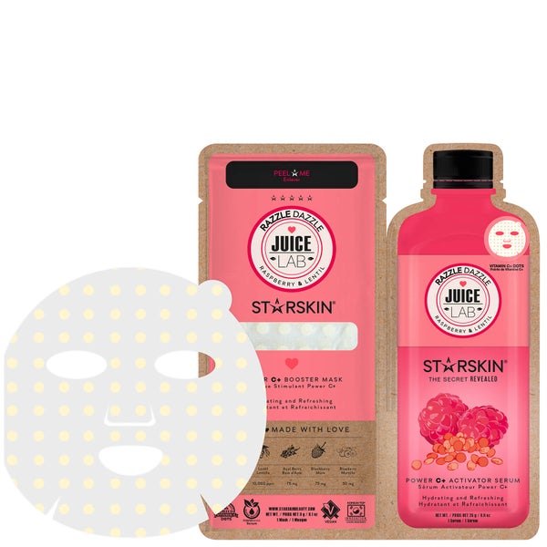 STARSKIN JuiceLab® ラズル ダズル パワーC＋ブースター フェイスマスク