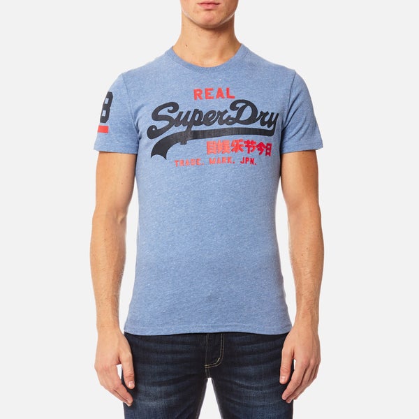 Superdry Men's Vintage Logo Duo T-Shirt - Bliss Blue Snowy