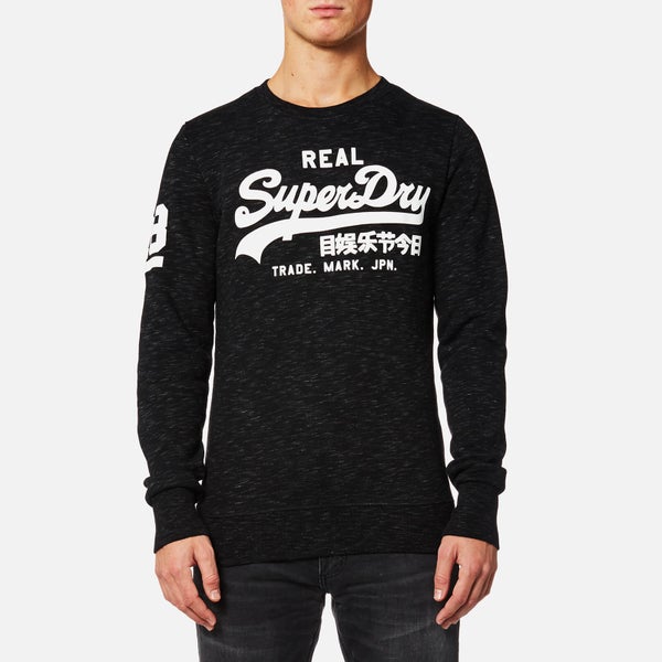 Superdry Men's Vintage Logo Crew Sweatshirt - Smoked Space Dye Grit
