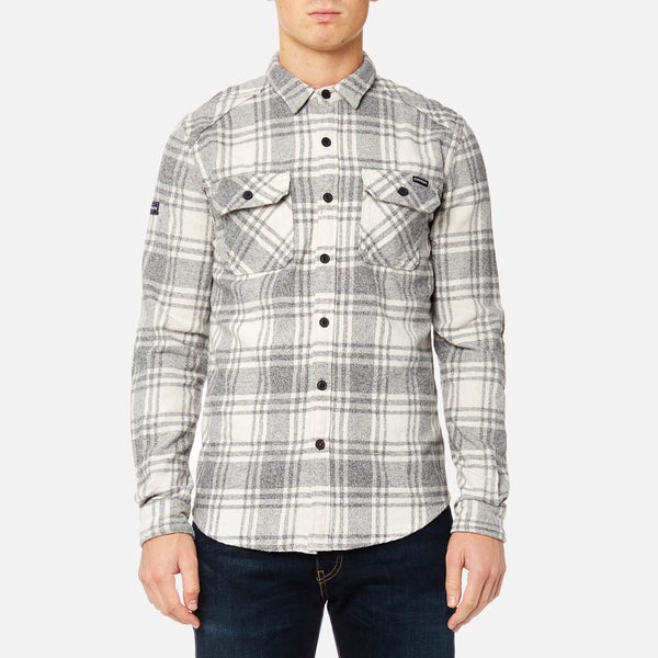 Superdry Men's Milled Flannel Long Sleeve Shirt - Lavenham Grit Check