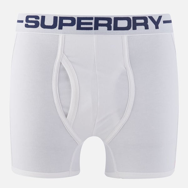 Superdry Men's Sport Boxer Double Pack Boxers - Optic White