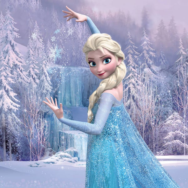 Affiche sur Toile la Reine des Neige Disney Elsa - Forêt 30 cm x 30 cm
