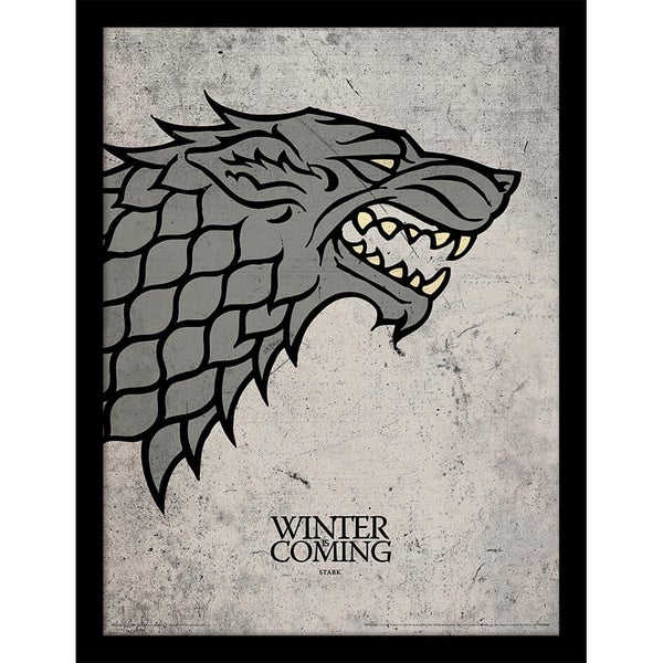 Affiche Encadrée Game of Thrones Stark - 30 x 40 cm