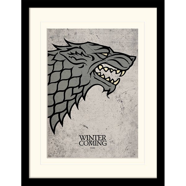 Game of Thrones Stark Mounted 30 x 40cm Print