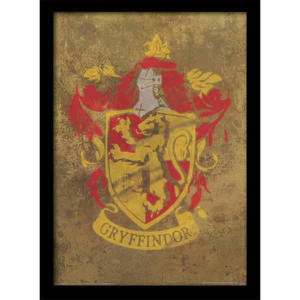 Affiche Encadrée Blason Gryffondor Harry Potter - 30 x 40 cm