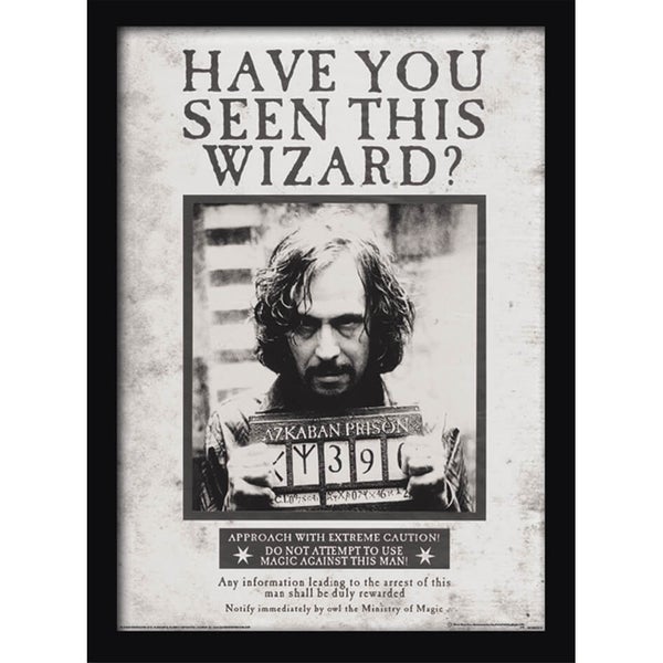 Affiche Encadrée Sirius Black Wanted Harry Potter - 30 x 40 cm