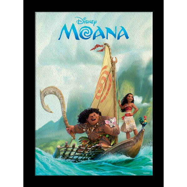 Affiche Encadrée Disney Vaiana : La Légende du bout du monde Bateau 30 x 40cm