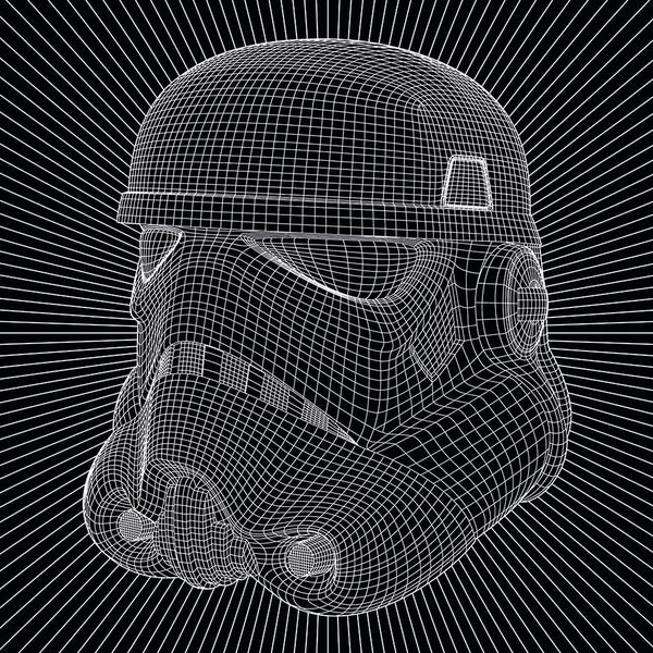 Star Wars Stormtrooper Wire 40 x 40cm Canvas Print