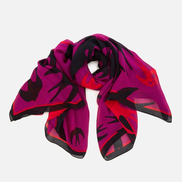 McQ Alexander McQueen Women's Swallow Swarm Scarf - Amp Pink