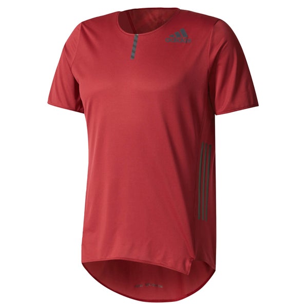 adidas Men's Adizero Running T-Shirt - Burgundy