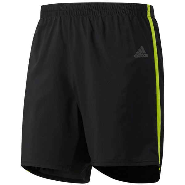adidas Men's Response Running Shorts - Black/Yellow