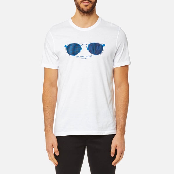 Michael Kors Men's Houndstooth Aviator Graphic T-Shirt - White