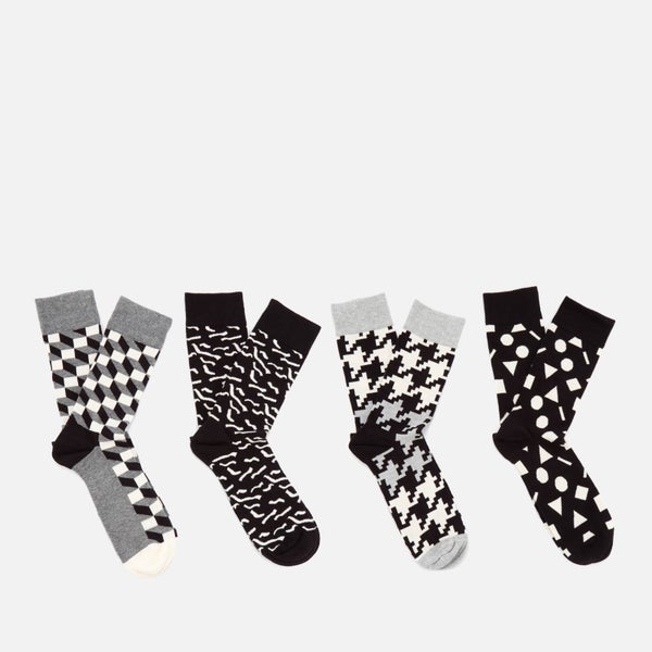 Happy Socks Mens Socks Gift Box - Black/White - UK 7.5-11.5