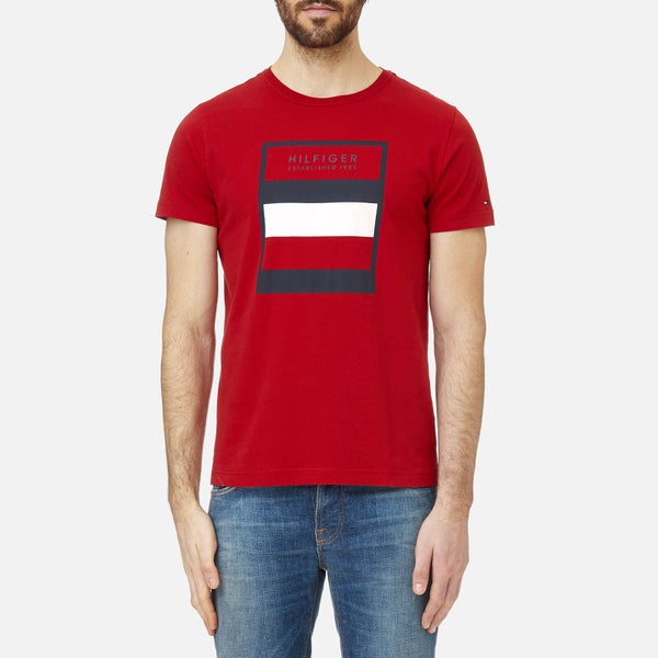 Tommy Hilfiger Men's Large Logo T-Shirt - Haute Red