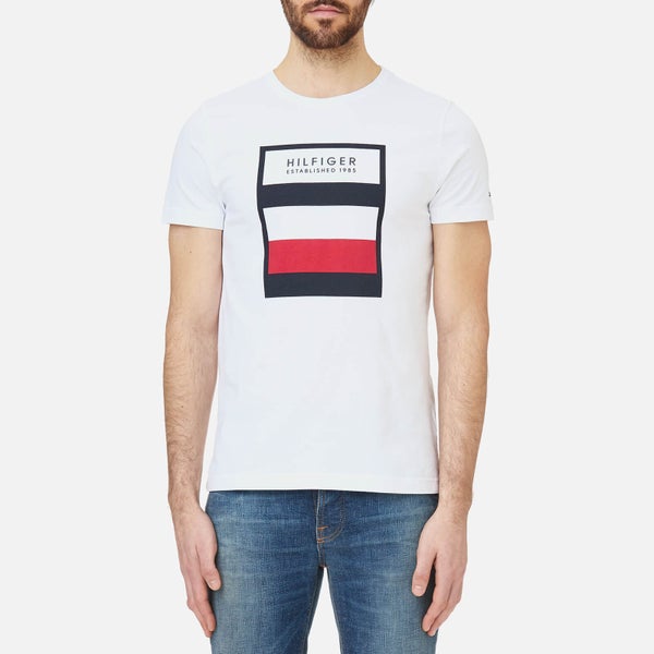 Tommy Hilfiger Men's Large Logo T-Shirt - Bright White