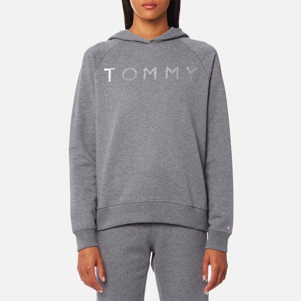 Tommy Hilfiger Women's Heavy Weight Tommy Hoody - Mid Grey Heather