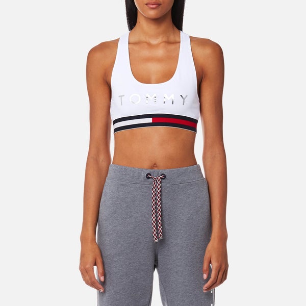 Tommy Hilfiger Women's Active Wear Crop Sports Top - Classic White
