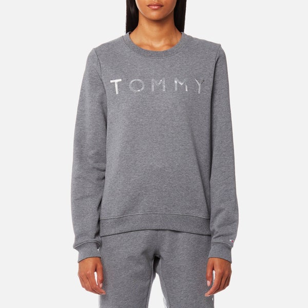 Tommy Hilfiger Women's Heavy Weight Tommy Knitted Sweatshirt - Mid Grey Heather