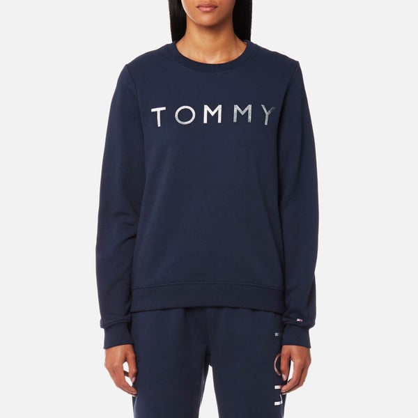 Tommy Hilfiger Women's Heavy Weight Tommy Knitted Sweatshirt - Peacoat