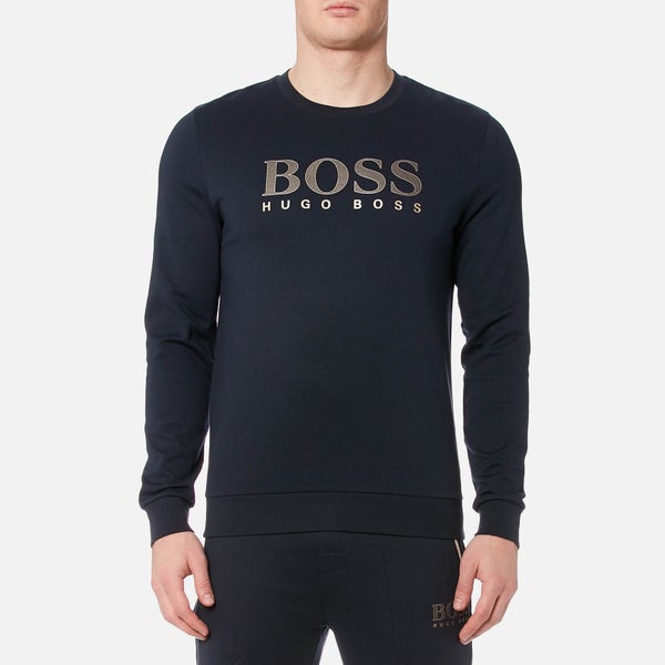 BOSS Hugo Boss Men's Large Logo Sweatshirt - Navy