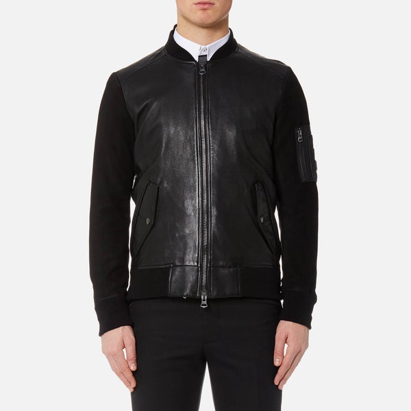 BOSS Orange Men's Jixx Leather Jacket - Black