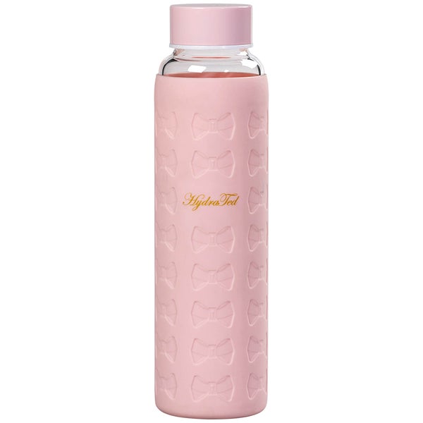 Ted Baker Pink Glass Water Bottle with Silicone Sleeve