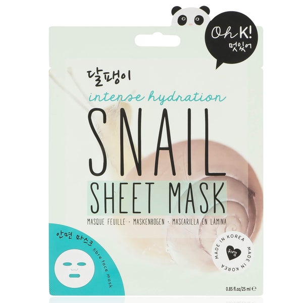 Тканевая маска для лица с муцином улитки Oh K! Snail Sheet Mask 25 мл