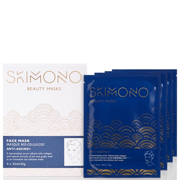 Тканевая антивозрастная маска для лица Skimono Beauty Face Mask for Anti-Ageing 4 х 25 мл