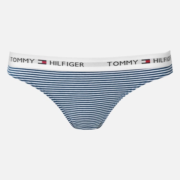 Tommy Hilfiger Women's Striped Bikini Briefs - Poseidon/White