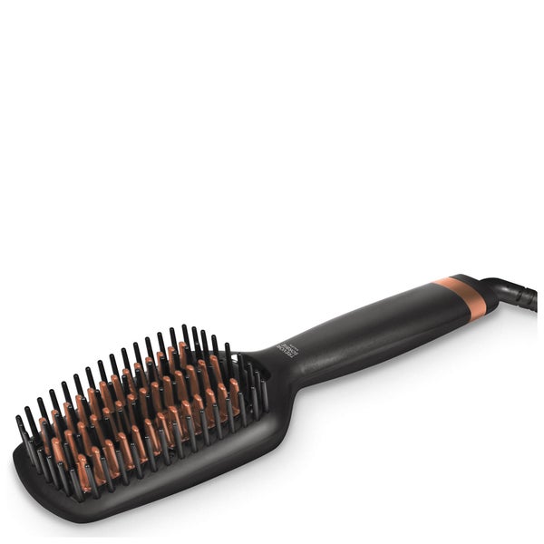 Электрическая расческа для выпрямления волос Trevor Sorbie Smooth and Sleek Straightening Brush — Black