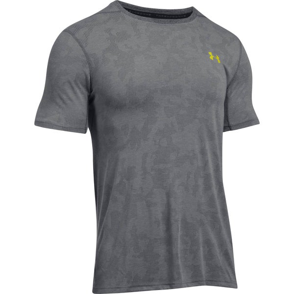 Under Armour Men's Elite Fitted T-Shirt - Grey/Yellow