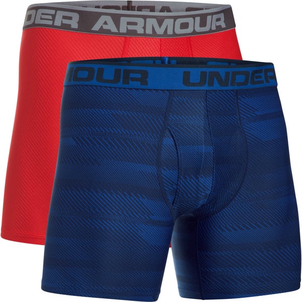 Under Armour Men's 2 Pack Original 6 Inch Boxerjock - Blue/Red