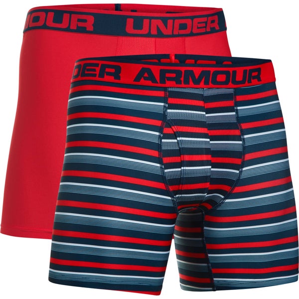 Under Armour Men's 2 Pack Original 6 Inch Boxerjock - Red