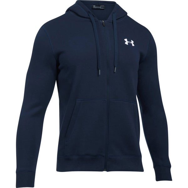 Under Armour Men's Rival Fitted Full Zip Hoody - Navy