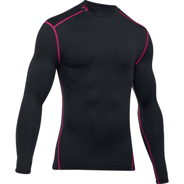 Under Armour Men's ColdGear Armour Long Sleeve Compression Top - Black/Red